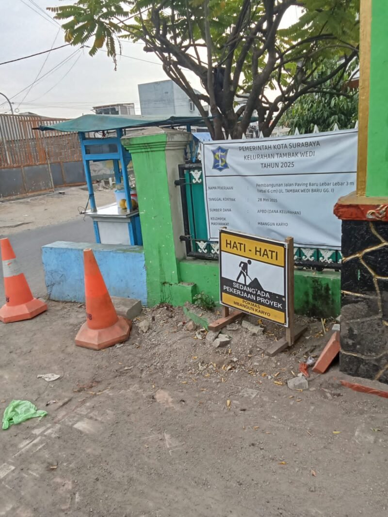 PROYEK PAVINGISASI DAKEL TAMBAK WEDI BARU TERINDIKASI DIKERJAKAN TIDAK SESUAI SOP