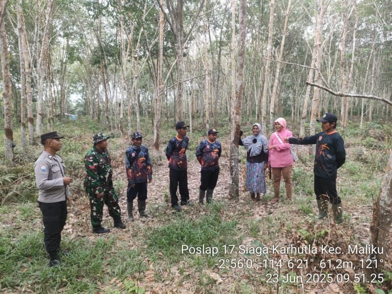 Sosialisasi Himbauan Larangan Membakar Hutan dan Lahan di Wilkum Polsek Maliku