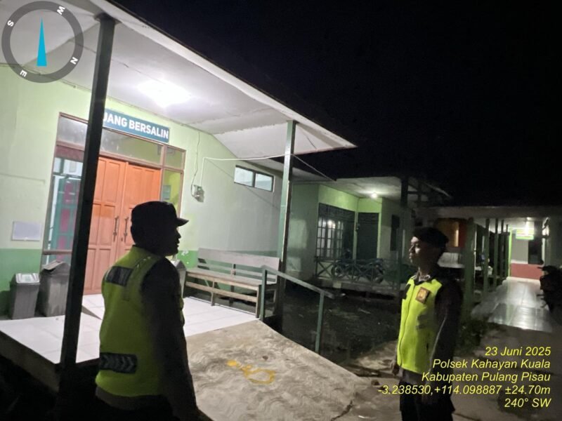 Rutinitas Personil Polsek Kahayan Kuala guna cegah terjadinya bahaya tindak kejahatan, Kali ini dengan sasaran Objek Vital dan fasilitas Umum juga daerah rawan Kejahatan, guna cipta Sitkamtibmas yang aman terkendali.