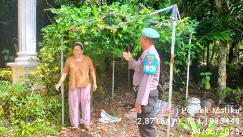 Sosialisasi Pemanfaatan Pekarangan Pangan Bergizi di Wilkum Polsek Maliku