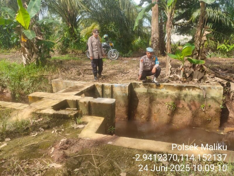 Polsek Maliku Cek Kondisi Sekat Kanal di Wilkumnya dalam rangka Cegah Potensi Karhutla