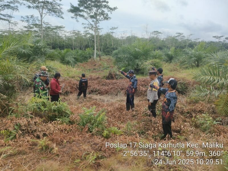 Monitoring Situasi di daerah Rawan Karhutla dalam Kegiatan Patroli Terpadu Wilkum Polsek Maliku