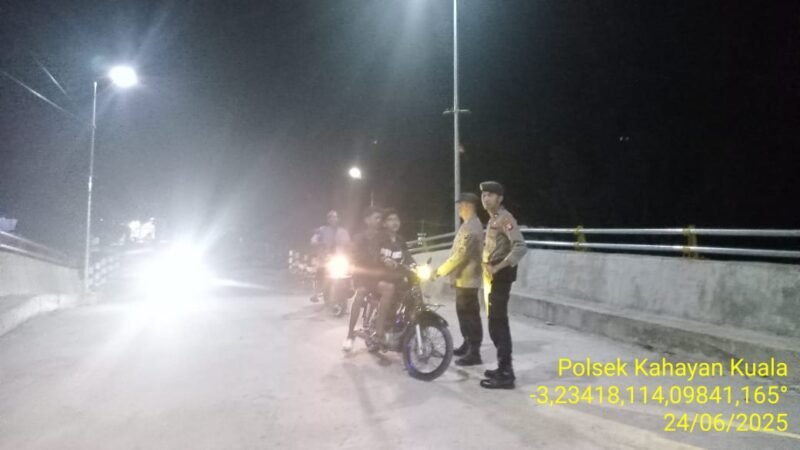 Giat KRYD yang di lakukan oleh Personil Polsek Kahayan Kuala pada malam hari guna cegah terjadinya bahaya tindak kejahatan, Kali ini dengan sasaran Objek Vital dan fasilitas Umum juga daerah rawan Kejahatan, guna cipta Sitkamtibmas yang aman terkendali
