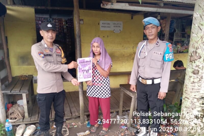 Kegiatan Sosialisasi call center Polsek Sebangau Kuala