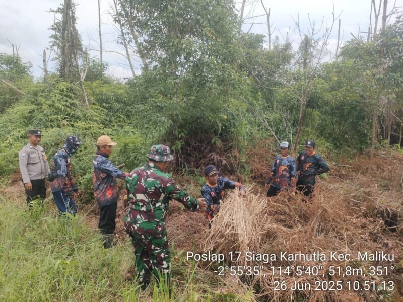 Kegiatan Patroli Terpadu Wilkum Polsek Maliku, Laksanakan Monitoring daerah Rawan Karhutla