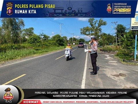 Kamseltibcarlantas: Sat Lantas Polres Pulang Pisau Gelar Dikmas Lantas Penling