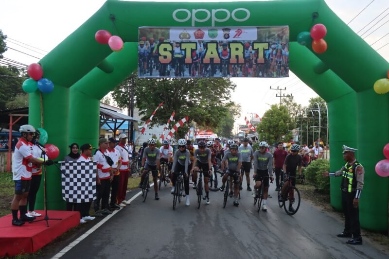 Semarak Hari Bhayangkara ke-79, Polres Pulang Pisau Gelar Fun Bike Bersama Masyarakat