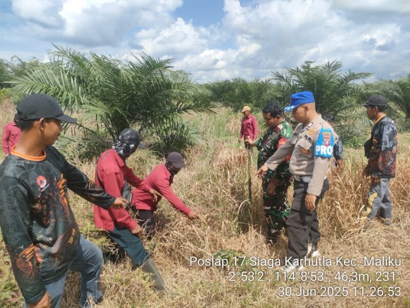 Deteksi Dini Pencegahan Karhutla, Poslap 17 Laksanakan Patroli Daerah Rawan Karhutla di Wilkum Polsek Maliku