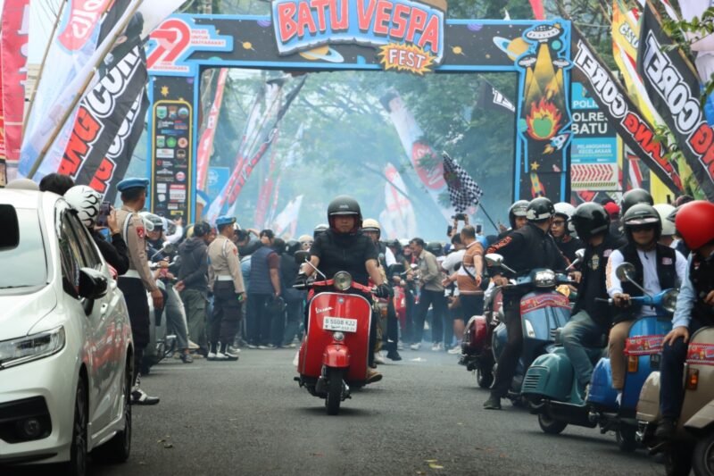 Polres Batu Gelar Vespa Fest 2025 Dukung Industri Pariwisata