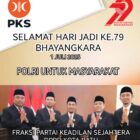 Segenap Anggota DPRD Fraksi Partai Keadilan Sejahtera (PKS) Kota Batu. Mengucapkan Selamat HUT Bhayangkara Ke-79-2025. Polri Untuk Masyarakat
