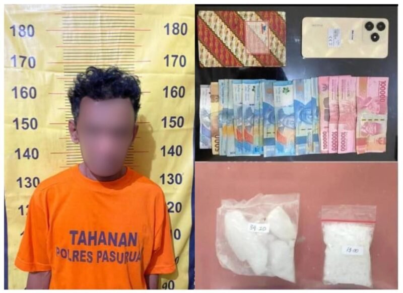 Satresnarkoba Polres Pasuruan Amankan 51,83 Gram Sabu Dari Tangan Pengedar