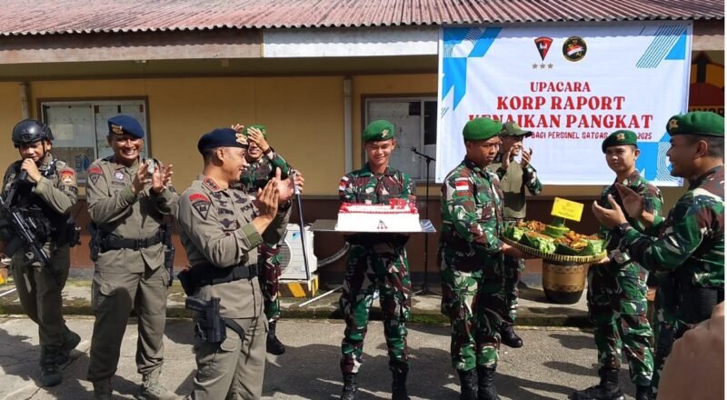 Peringati Hari Bhayangkara, Dansatgas Yonif 611/Awl, Polri Menjadi Garda Terdepan Penjaga Keamanan