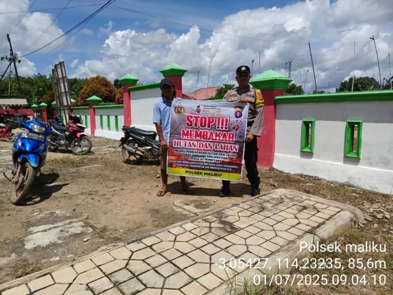 Polsek Maliku, Tingkatkan Himbauan Larangan Karhutla di Desa Binaannya