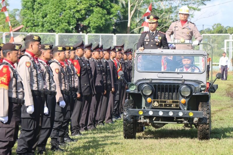 Peringati Hari Bhayangkara ke-79, Polres Pulang Pisau Kukuhkan Sinergi Lewat Upacara di Stadion HM. Sanusi