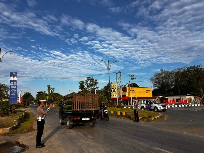 Personel Satlantas Polres Pulang Pisau, Laksanakan Pengaturan Pagi