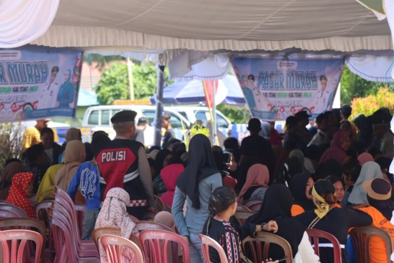 Pasar Murah di GPU Handep Hapakat Ramai Pengunjung, Polres Pulang Pisau Lakukan Pengamanan Ketat