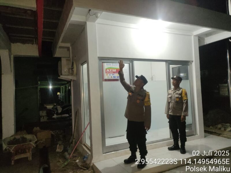 Polsek Maliku Melaksanakan Kegiatan Patroli Malam dilingkungan Obyek Vital Wilayah Hukum Polsek Maliku