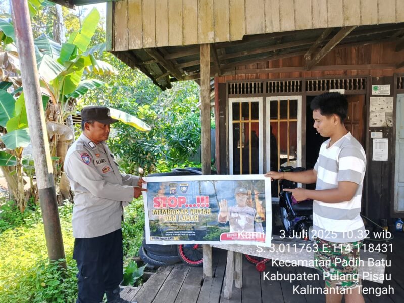 Sampaikan larangan Karhutla kepada masyarakat, saat laks Patroli Dialogis