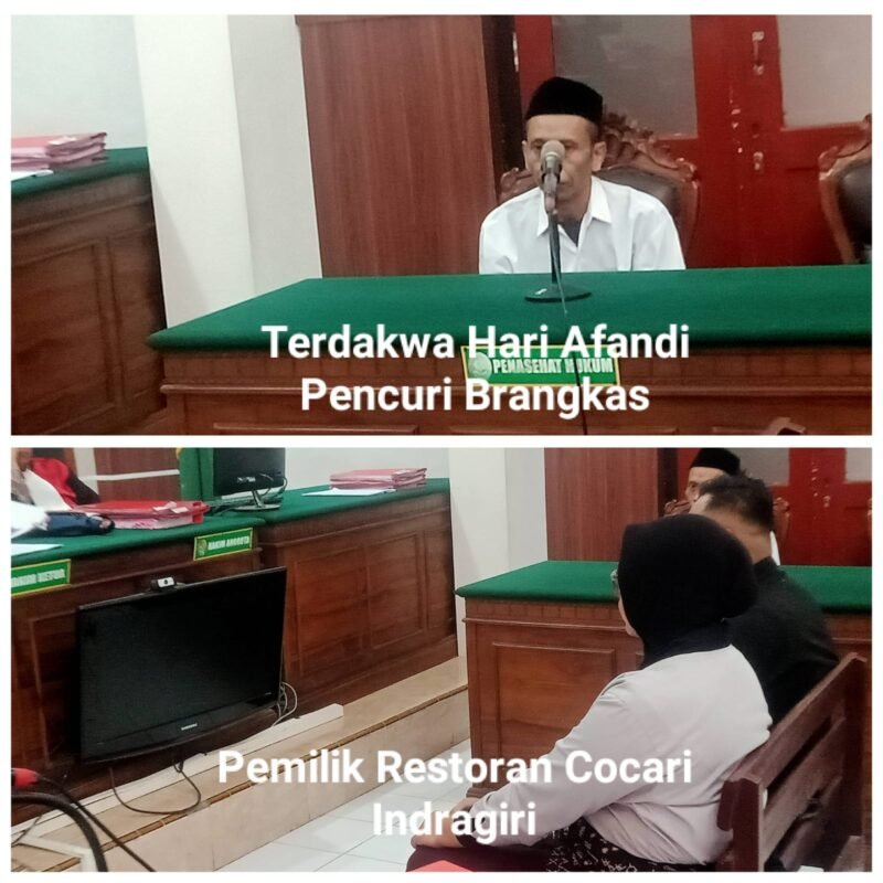 Sidang Perdana Hari Afandi Warga Mojoklanggru Pencuri Brangkas Restorant Cocari Berisi Uang Tunai Rp 70 juta dan Beberapa ATM Hp
