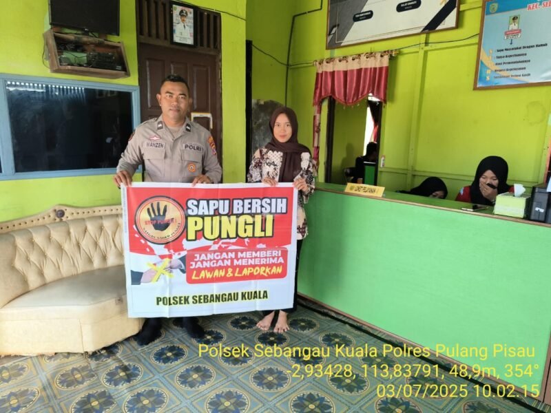 Door To Door Polsek Sebangau Kuala laksanakan sosialisasi Saber Pungli