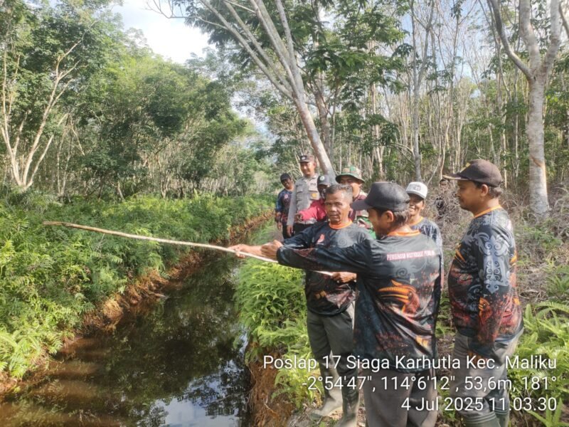 Monitoring Kondisi Ketersedian Air di Wilayah Rawan Karhutla Wilkum Polsek Maliku