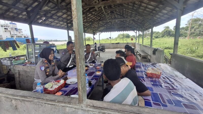 Ngopi Bareng Sopir, Satlantas Polres Pulang Pisau Kampanyekan Keselamatan dan Cegah praktik Over Dimension dan Over Load