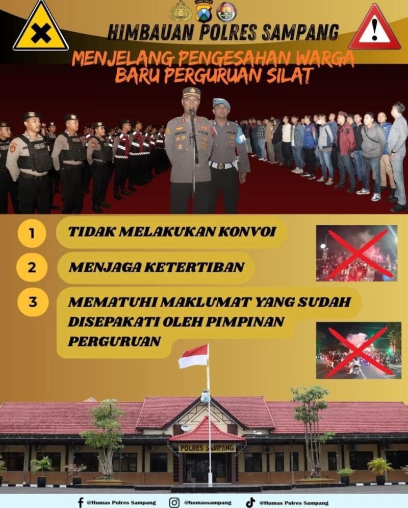 Kapolres Sampang: Pengesahan Warga Baru PSHT di Kabupaten Sampang Harus Aman, Tertib dan Kondusif
