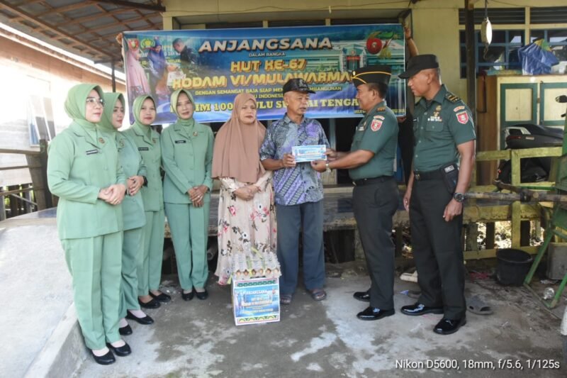 Sambut HUT Kodam VI, Kodim 1002/HST Tebar Kepedulian lewat Anjangsana