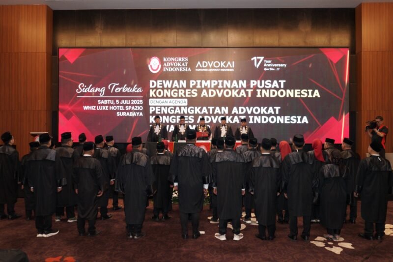 Kongres Advokat Indonesia, Resmi Lahirkan Puluhan Advokat Baru Di Surabaya