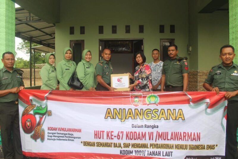 Rayakan HUT Ke-67 Kodam VI/Mulawarman Kodim 1009/Tla Melaksanakan Anjangsana