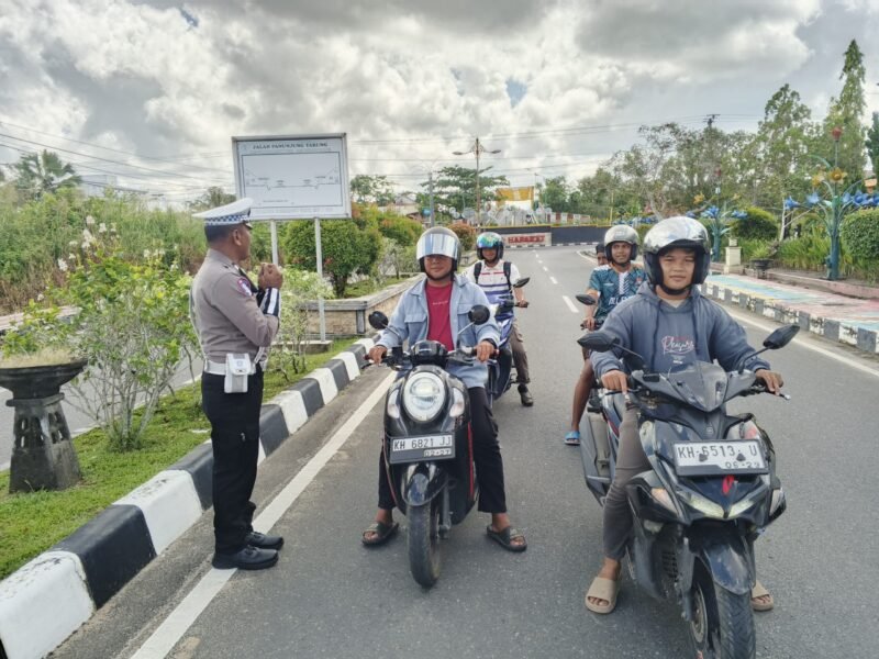 Satlantas Polres Pulang Pisau, Lakukan Imbauan Kamseltibcarlantas Kepada Masyarakat
