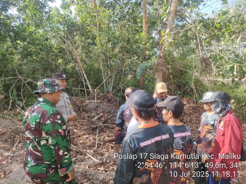 Patroli Karhutla Wilkum Polsek Maliku, Sampaikan Himbauan Larangan Karhutla untuk Warga Masyarakat
