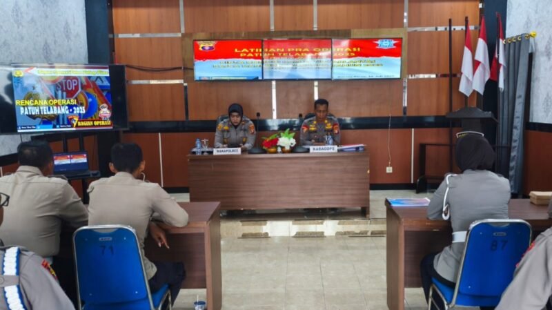 Kesiapan Operasi Lalu Lintas, Polres Pulang Pisau Laksanakan Latihan Praoperasi Patuh Telabang 2025