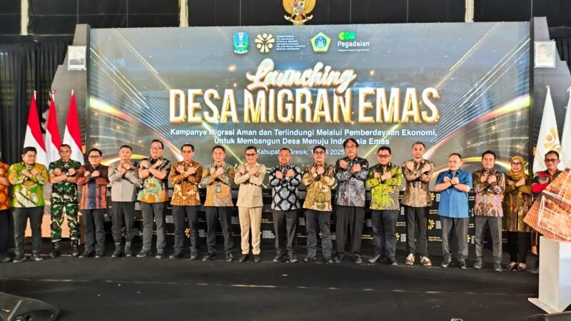 Dandim 0817/Gresik Hadiri Sosialisasi Kerja Ke Luar Negeri dan Launching Desa Migran Emas