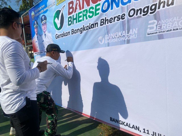 Launching Bangkalan Bherse Onggu,Dandim 0829/Bangkalan Siap Dukung Penuh