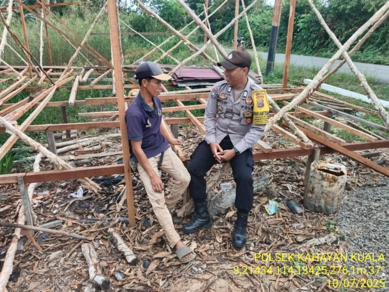 Polsek Kahayan Kuala, melaksanakan giat Binluh himbauan tentang larangan Narkoba di wilayah kecamatan Kahayan Kuala