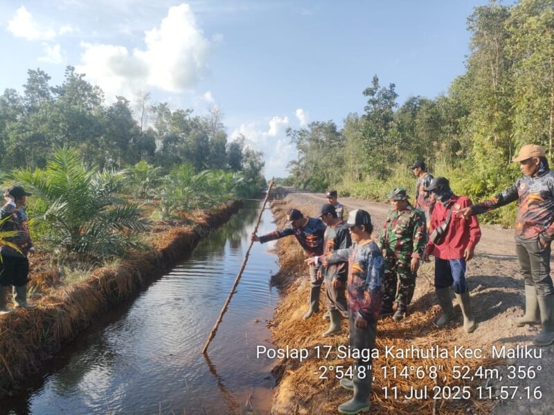 Ketersediaan Air Parit, Galian di Daerah Rawan Karhutla Wilkum Polsek Maliku Masih Aman