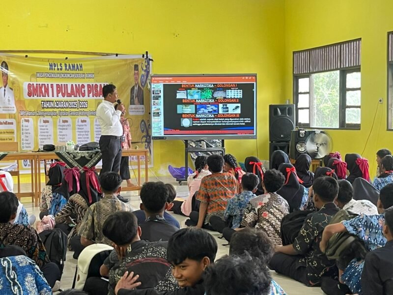 Tanamkan Kesadaran Bahaya Narkoba, Sejak Dini Sat Resnarkoba Polres Pulang Pisau Edukasi Pelajar Baru SMKN 1