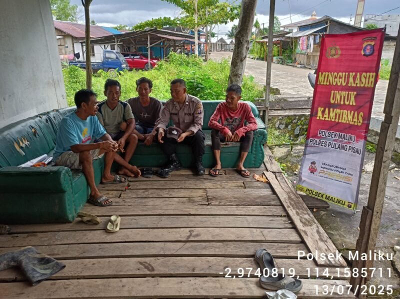 Polsek Maliku Duduk Bersama Warga Masyarakat dalam Kegiatan Minggu Kasih untuk Kamtibmas