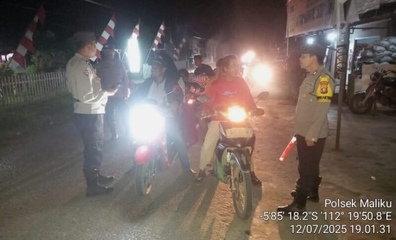 Mencegah Potensi Gangguan Kamtibmas di Wilkumnya, Polsek Maliku Laksanakan Kryd