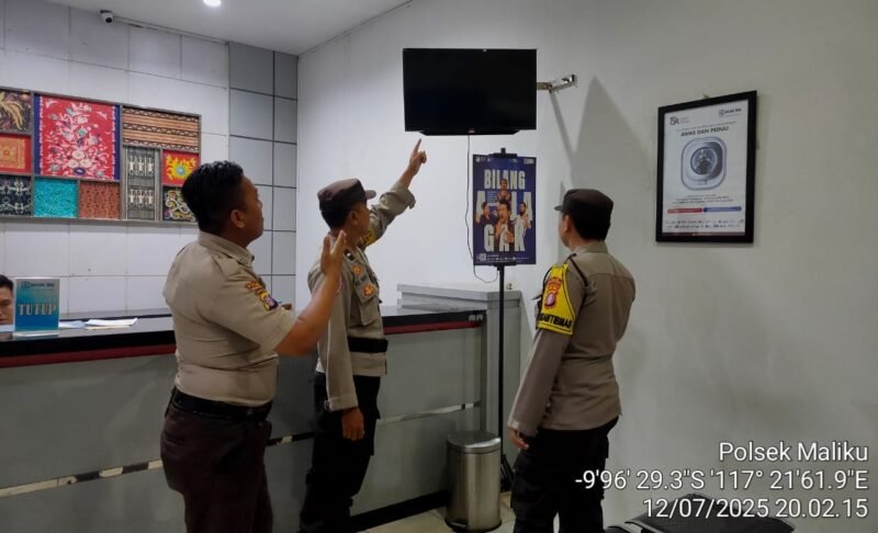 Polsek Maliku Konsisten Menjaga Kamtibmas Kondusif dengan Laksanakan Kegiatan Rutin Patroli Malam