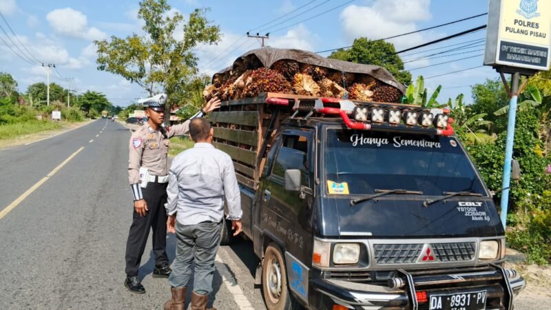 Truk Overload Jadi Target Teguran Humanis Satlantas Polres Pulang Pisau