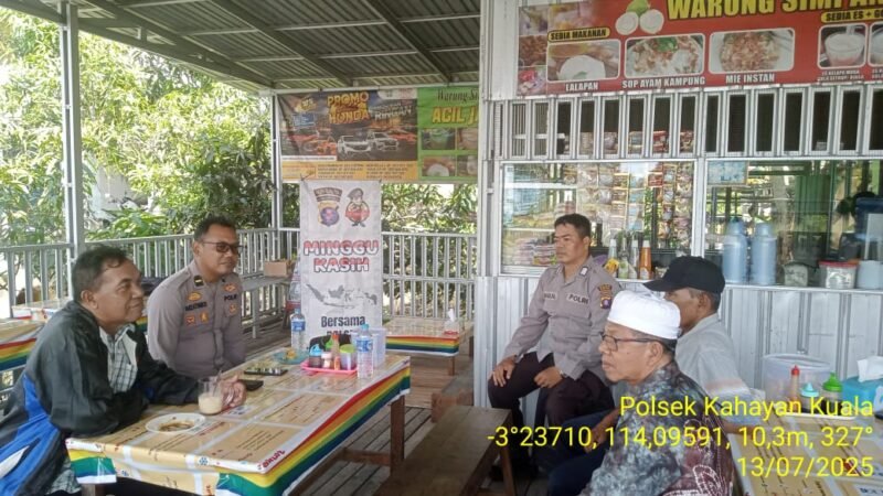 Gelar Minggu Kasih, Polsek Kahayan Kuala dengarkan Keluhan dan Harapan Masyarakat Desa Bahaur Tengah Kec.Kahayan Kuala