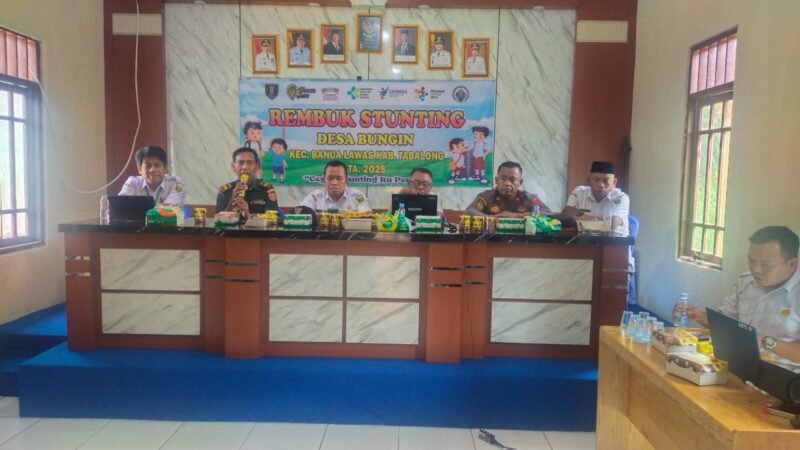 Sinergi Lintas Sektor, Danramil 1008-06 Dukung Penanganan Stunting di Desa Bungin
