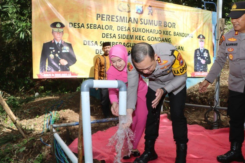 Polri Untuk Masyarakat, Polres Tulungagung Bangun 22 Sumur Bor Untuk Warga Antisipasi Krisis Air Bersih