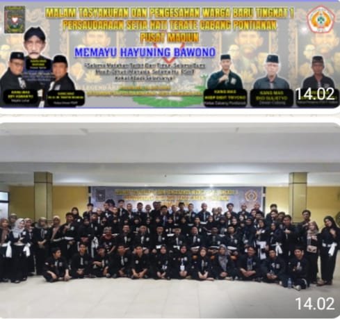 Tasyakuran Pengesahan, Warga Baru Tingkat 1 PSHT Cabang Pontianak Berlangsung Dengan Sukses