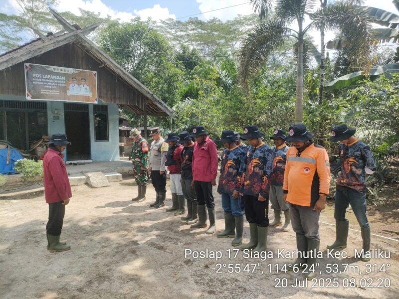 Apel Kegiatan Patroli, Terpadu Pencegahan Karhutla di Wilkum Polsek Maliku