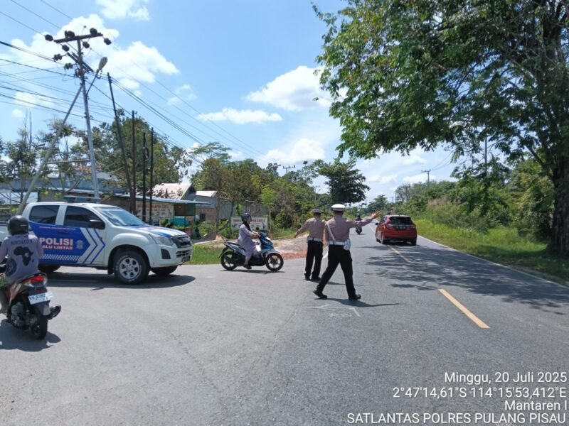 Satlantas Polres Pulang Pisau Laksanakan Patroli Daerah Rawan Pelanggaran dan Laka Lantas