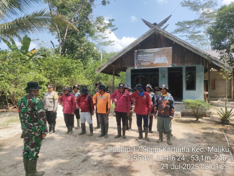 Patroli Terpadu dalam Rangka Pencegahan Karhutla di Wilkum Polsek Maliku