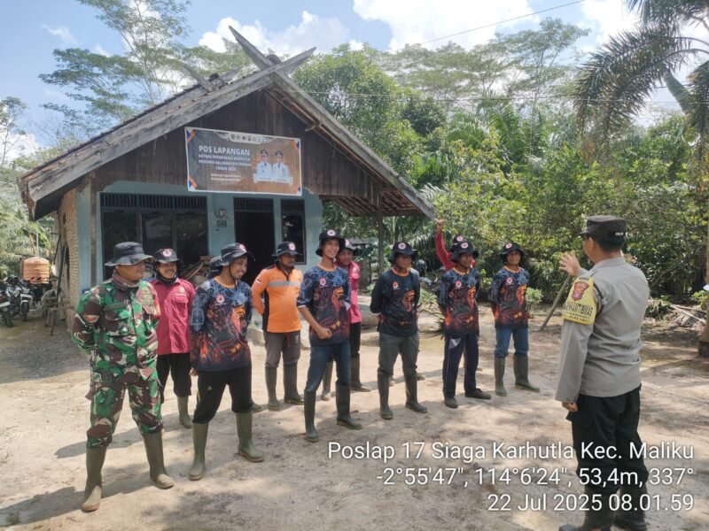 Apel Kesiapan Kegiatan Patroli Cegah Karhutla di Wilkum Polsek Maliku